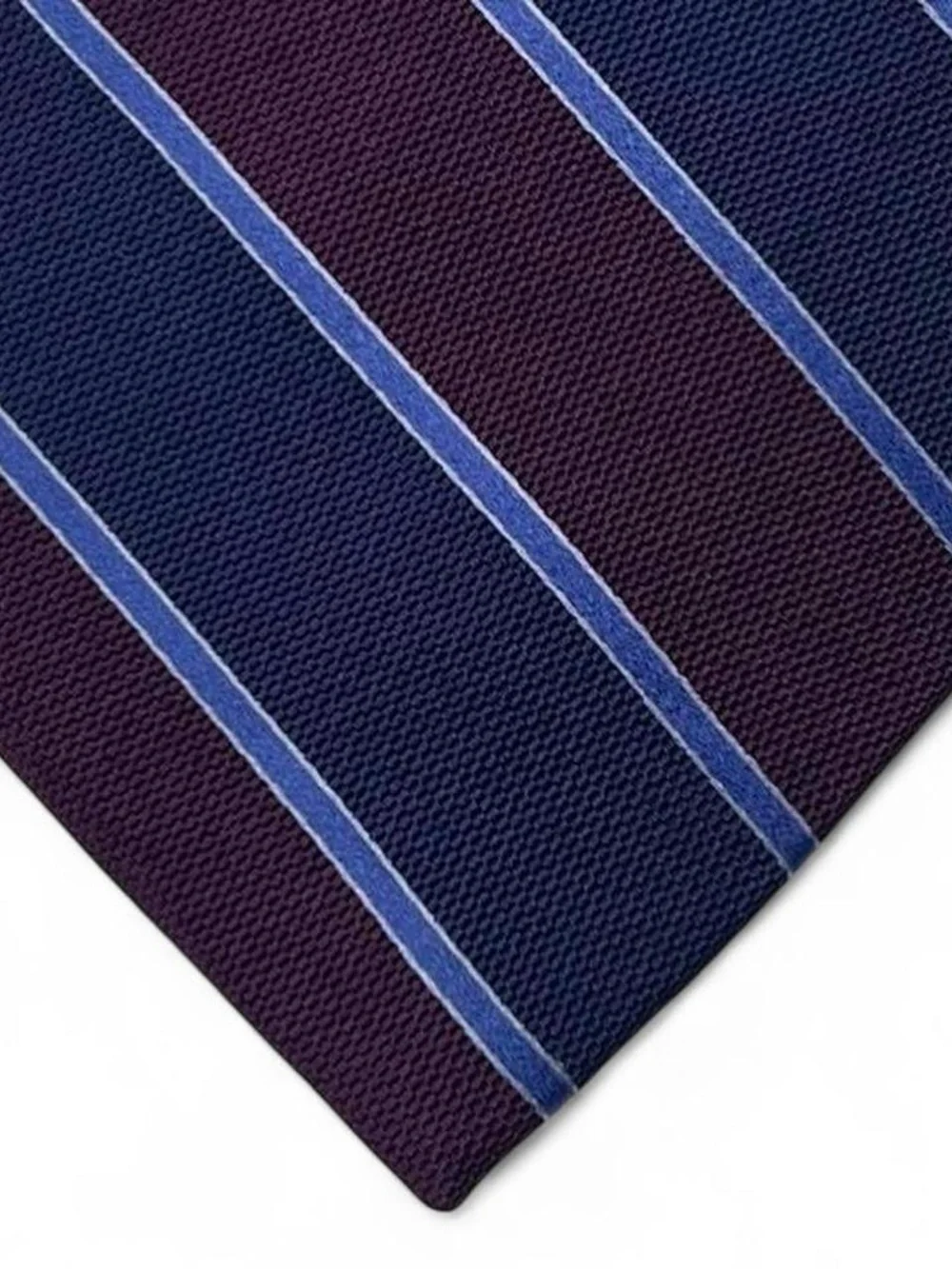 Brooks Brothers MAKERS Italy Pure SILK Tie Navy/Burgundy Stripes L60